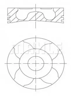 Поршень KNECHT MAHLE / KNECHT 229 05 00