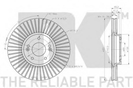 Тормозной диск NK 203450