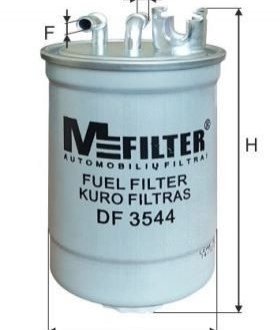 Фильтр топливный 1.9/2.0 TDI Sharan/Alhambra 00-10/Galaxy 00-06 Mfilter M-FILTER DF 3544