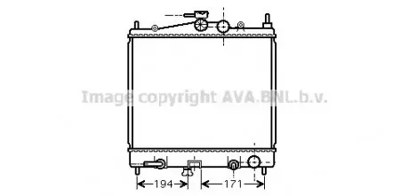 РАДИАТОР NISSAN MICRA NOTE 1.0-1.6 AT 03-06- AVA QUALITY COOLING AVA COOLING DNA2248