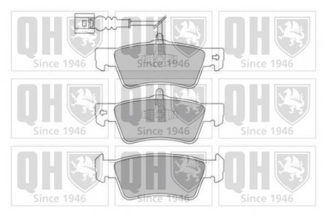Комплект тормозных колодок, дисковый тормоз QUINTON HAZELL BP1698 (фото 1)