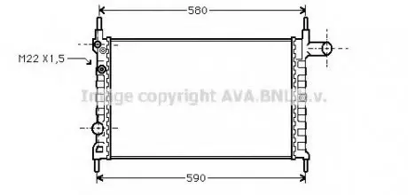 Радиатор, охлаждение двигателя AVA QUALITY COOLING AVA COOLING OLA2150