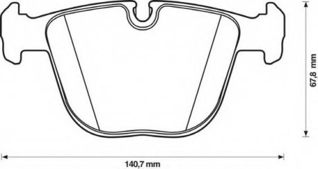 Комплект тормозных колодок, дисковый тормоз Jurid 571991J (фото 1)