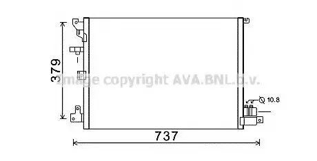 Радіатор кондиціонера AVA QUALITY COOLING AVA COOLING VOA5152D