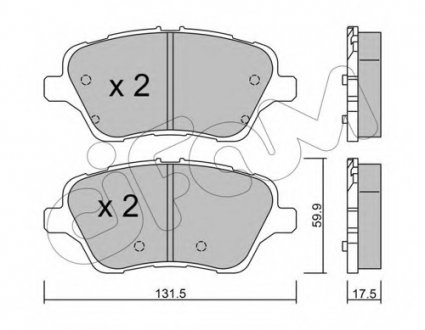 Комплект тормозных колодок CIFAM 822-976-0 (фото 1)