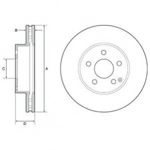 Тормозной диск Delphi BG4945C