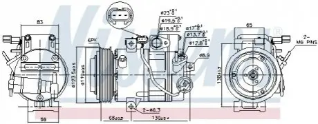 Компрессор кондиционера NIS NISSENS 890687