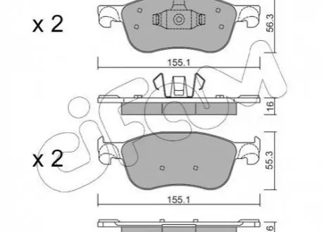 KLOCKI HAMULC. FORD FIESTA VII 17- CIFAM 822-1142-0 (фото 1)