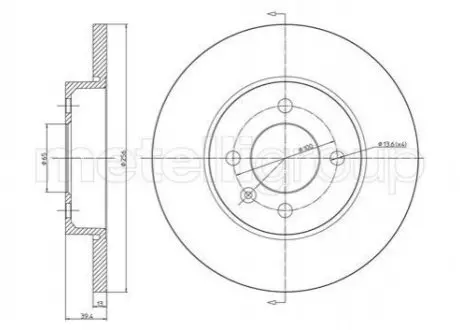 TARCZA HAMULC. VW PASSAT 88-97 CIFAM 800-186C