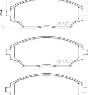 Klocki ham. AVEO 14 +.. BREMBO P 10 070