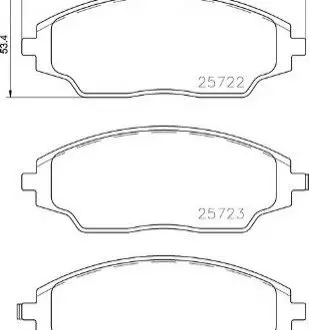 Гальмівні колодки дискові P10 070 BREMBO P 10 070