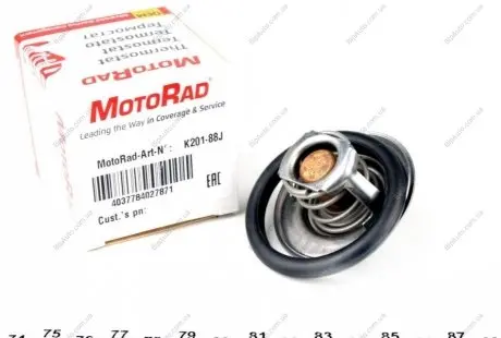 Термостат системи охолодження (88°C) CHEVROLET AVEO / KALOS DAIHATSU CHARMANT, CUORE II FORD SCORPIO I, SCORPIO II, SIERRA II, TRANSIT, TRANSIT TOURNEO HONDA ACCORD II, ACCORD III 0.8-3.0 07.77- MOTORAD 201-88JK