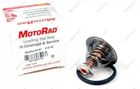 Термостат системи охолодження (82°C) CITROEN C4 AIRCROSS FORD USA F-150 HYUNDAI H-1 LEXUS ES, HS, IS II, LS, RX MITSUBISHI ASX, CARISMA, COLT CZC VI, COLT IV, COLT V, COLT VI 1.3-5.4 10.86- MOTORAD 281-82K