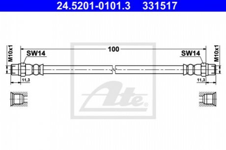 Тормозной шланг ATE 24.5201-0101.3