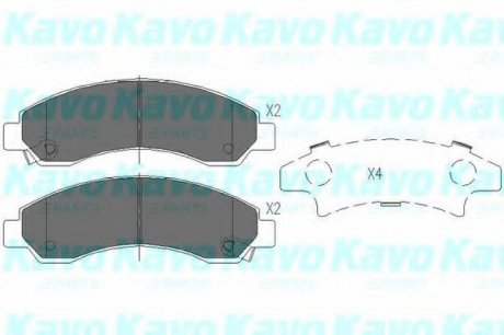 Комплект тормозных колодок, дисковый тормоз PARTS KAVO KBP-3514 (фото 1)