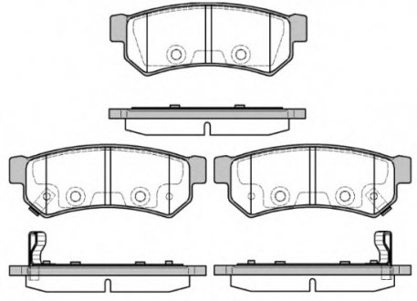 Комплект тормозных колодок, дисковый тормоз ROADHOUSE 21048.12 (фото 1)