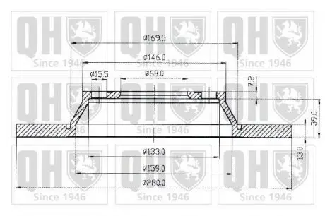 Тормозной диск QUINTON HAZELL BDC4578