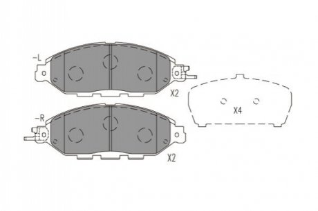 Колодки тормозные дисковые KAVO KBP-6623 (фото 1)