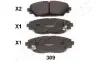 Комплект гальмівних колодок JAPANPARTS PA-309AF (фото 1)