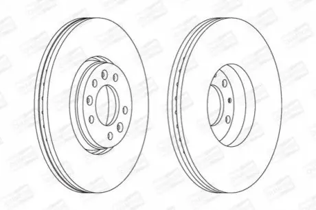 CITROEN Тормозной диск передн. Jumpy,C5 III 08-,Fiat scudo,Peugeot 407,508,Expert 07- CHAMPION 562622CH