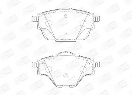 Гальмівні колодки задні Peugeot 3008, 308, 5008, 508 / Citroen C4, Spacetourer / Opel Grandland CHAMPION 573622CH