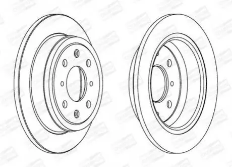 Тормозной диск задний Honda Accord III, Civic IV, V, VI, Concerto, CRX II, Prelude III / Rover CHAMPION 561383CH