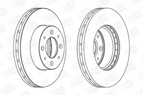 Гальмівний диск передній Fiat 500, Panda / Ford KA CHAMPION 562296CH