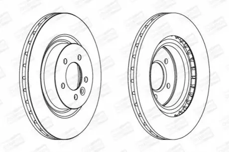 Тормозной диск передний Land Rover Discovery, Range Rover Sport CHAMPION 562654CH-1 (фото 1)