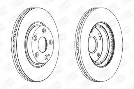 Тормозной диск передний Toyota Auris, Avensis, Corolla Verso CHAMPION 562430CH