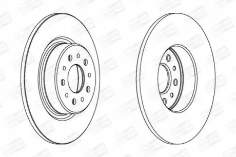 ДИСК тормозной задний Alfa Romeo 156 CHAMPION 562275CH