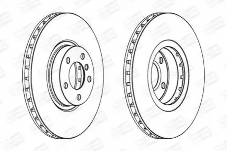 Тормозной диск передний BMW X5, X6 CHAMPION 562520CH-1