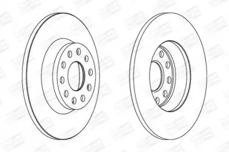 Тормозной диск задний VW Tiguan, Passat, Jetta / Skoda Octavia, Superb / Audi A3, Q3 CHAMPION 562258CH