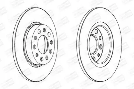 Тормозной диск задний Fiat 500X / Jeep Renegade / Alfa Romeo 159, Brera, Spider, Giulietta CHAMPION 562301CH