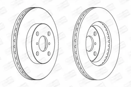 Тормозной диск передний TOYOTA YARIS/ DAIHATSU CHARADE CHAMPION 562421CH