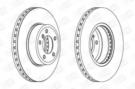 Тормозной диск передний BMW 5-Series (E60)(E61), 6-Series (E63) 630 CHAMPION 562397CH-1