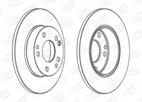 Гальмівний диск передній Mercedes 170 (W170), 190 (W201) CHAMPION 561330CH