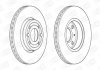 Тормозной диск передний RENAULT CAPTUR,CLIO,DOKKER,KANGOO,LODGY,TWINGO,ZOE/MERCEDES-BENZ CITAN CHAMPION 562636CH (фото 1)