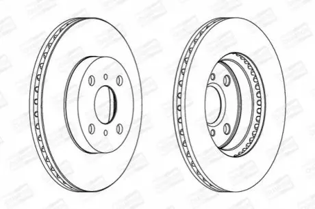 Гальмівний диск передній Toyota Yaris CHAMPION 562455CH