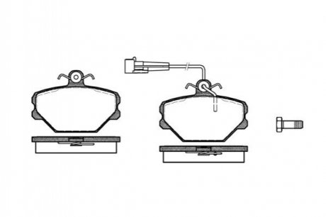 Комплект тормозных колодок, дисковый тормоз REMSA 0264.02 (фото 1)