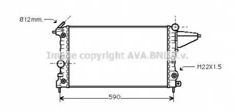 Радиатор, охлаждение двигателя AVA QUALITY COOLING AVA COOLING OL2117