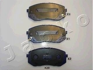 Комплект тормозных колодок, дисковый тормоз JAPKO 50K20 (фото 1)