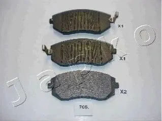 Комплект тормозных колодок, дисковый тормоз JAPKO 50706