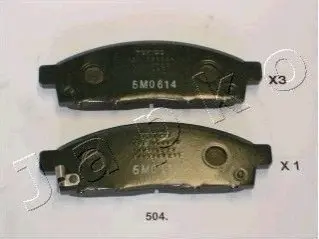 Комплект гальмівних колодок, дискове гальмо JAPKO 50504