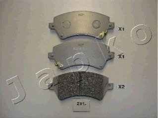 Комплект гальмівних колодок, дискове гальмо JAPKO 50211 (фото 1)