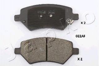 Комплект тормозных колодок, дисковый тормоз JAPKO 50022 (фото 1)