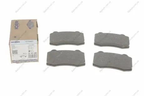 Колодки гальмівні (передні/задні) Peugeot 208 12-19/Seat Ibiza II 00-02/Volvo S60/V70 II 02-10 ICER 181447 (фото 1)