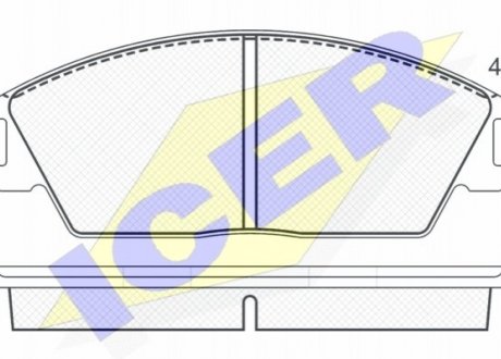 Комплект тормозных колодок, дисковый тормоз ICER 180616