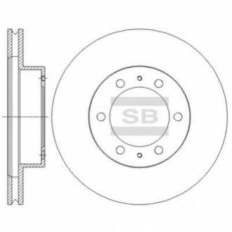 Тормозной диск передний BRAKE Hi-Q (SANGSIN) SD4030 (фото 1)