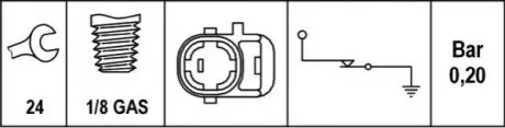 Датчик тиску масла HELLA 6ZL 003 259-511