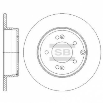 Гальмівний диск задній BRAKE Hi-Q (SANGSIN) SD1099 (фото 1)